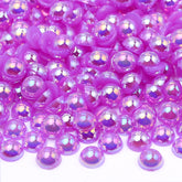 Violet AB Resin Flat Back Pearls Multi Sizes WholesaleRhinestone